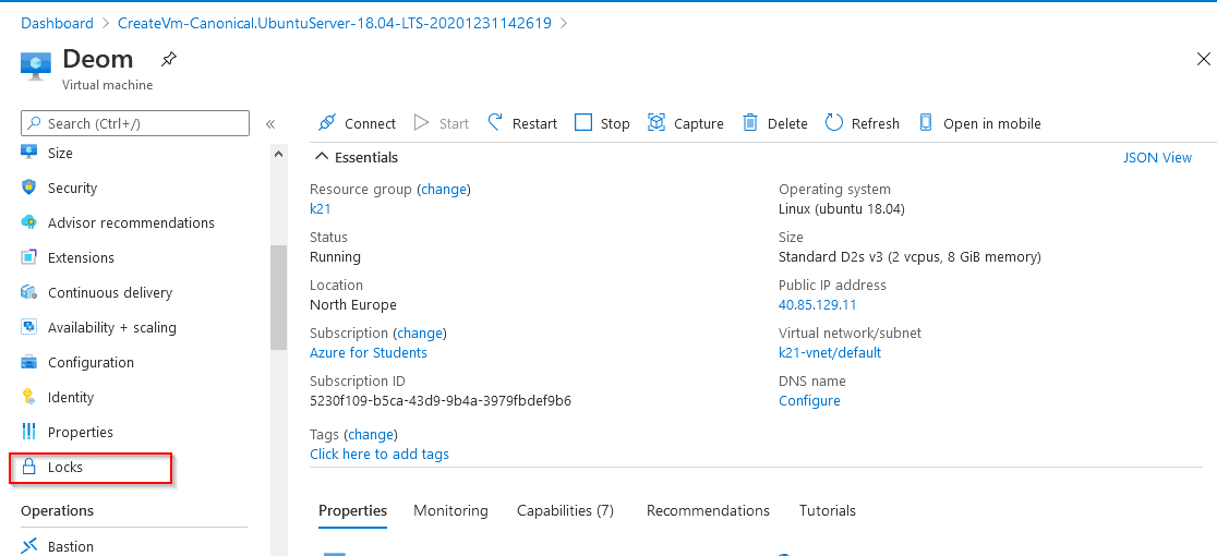 Resource Manager Locks Dashboard