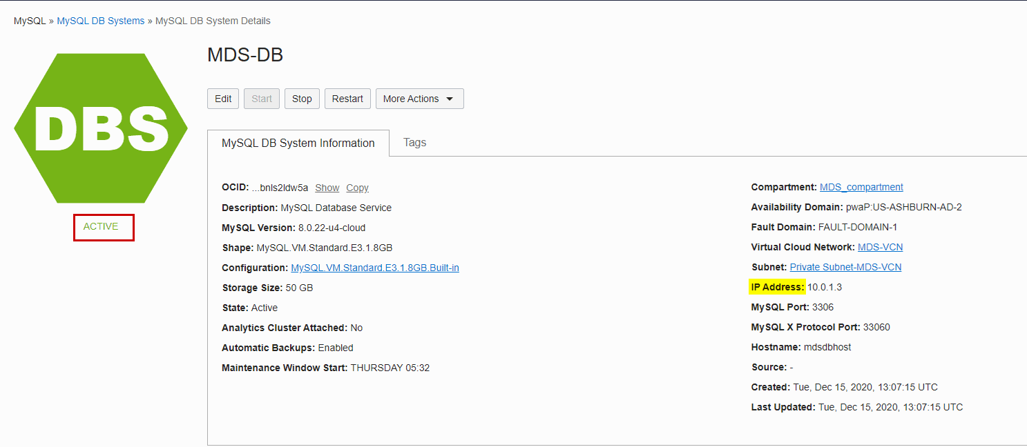 mysql db details page1