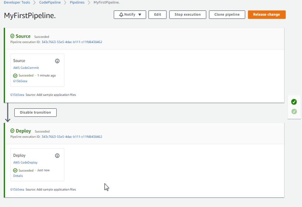 Deploy AWS CodePipeline