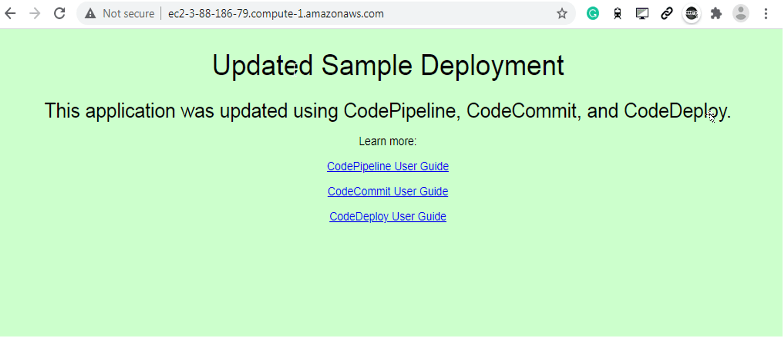 Deploy AWS CodePipeline