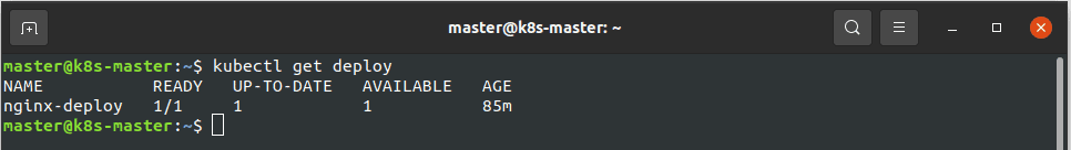 Kubernetes Deployment get deploy