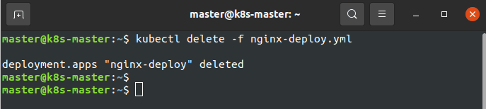 Kubernetes Deployment Delete