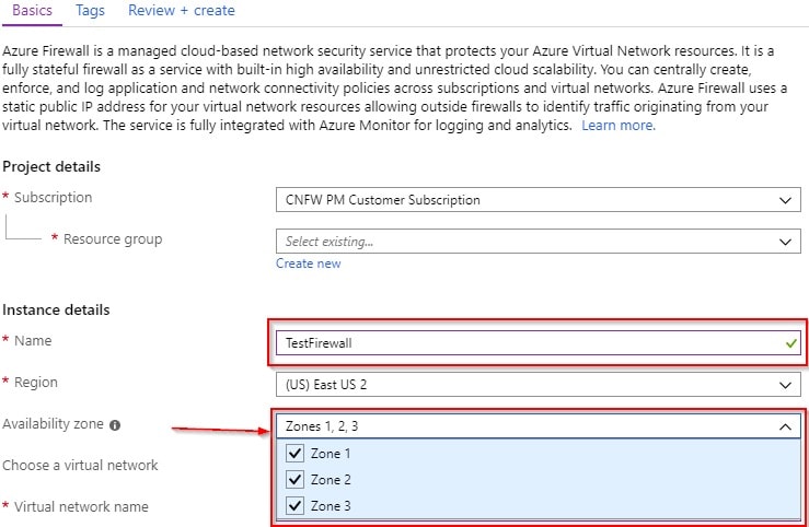 High Availability set in Azure firewall