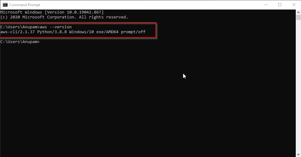 check if AWS cli is installed or not