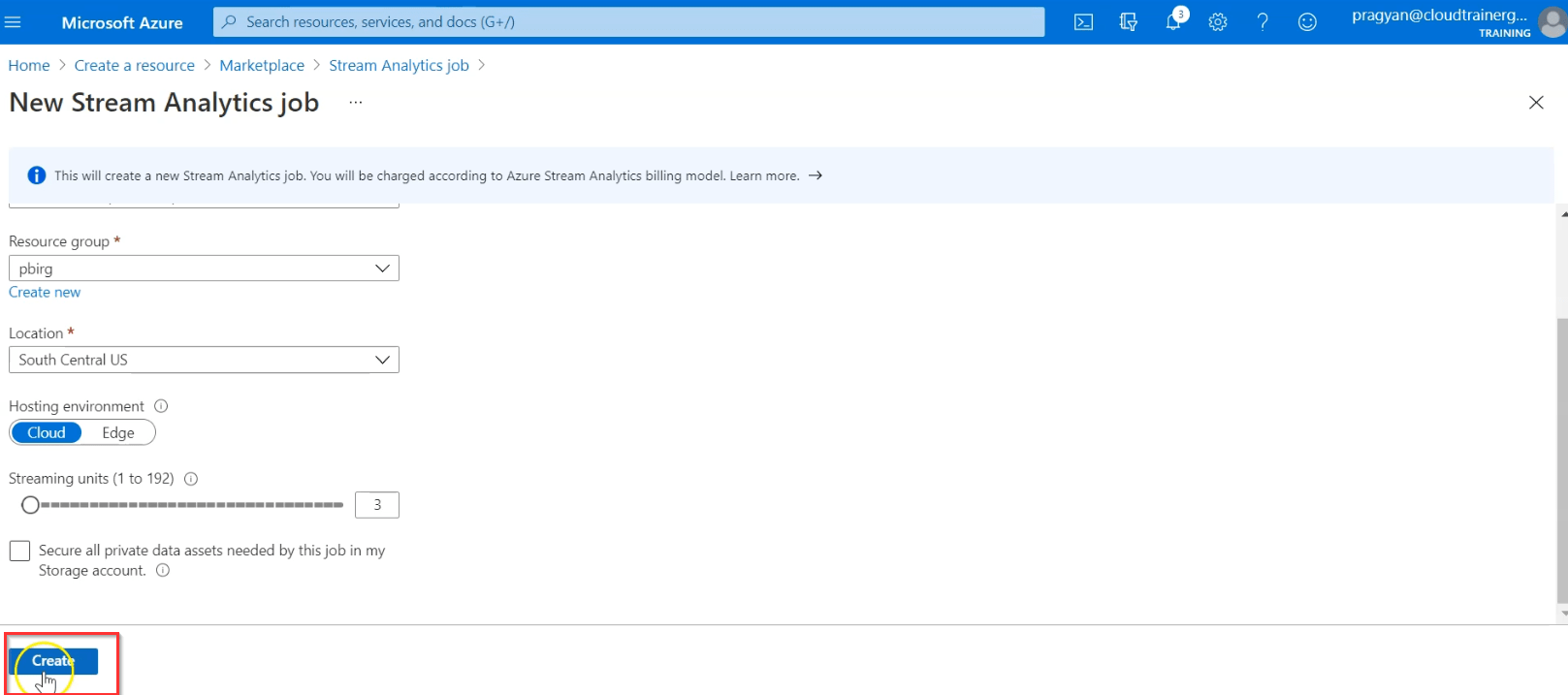 Create-Stream-Analytics-job