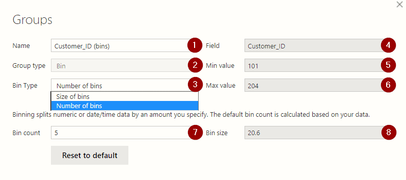 bins in power bi