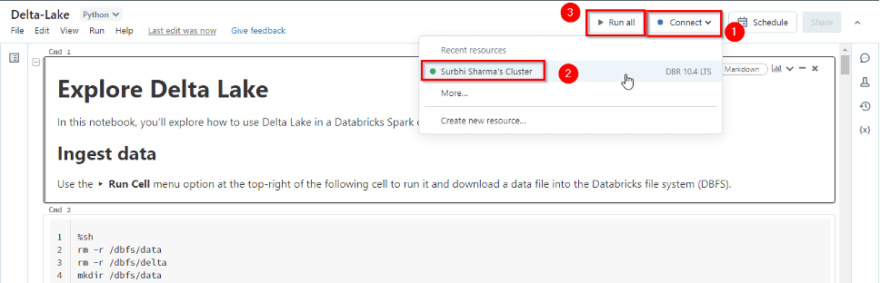 Use Delta Lake in Azure Databricks
