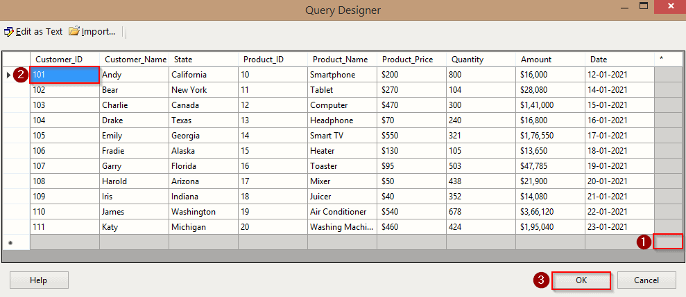 Query Designer in Power BI Report Builder