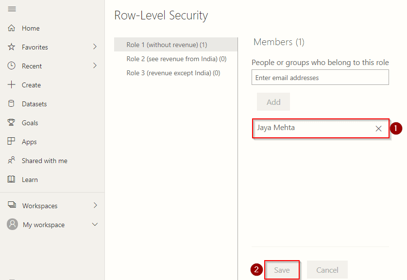 Remove members from a role