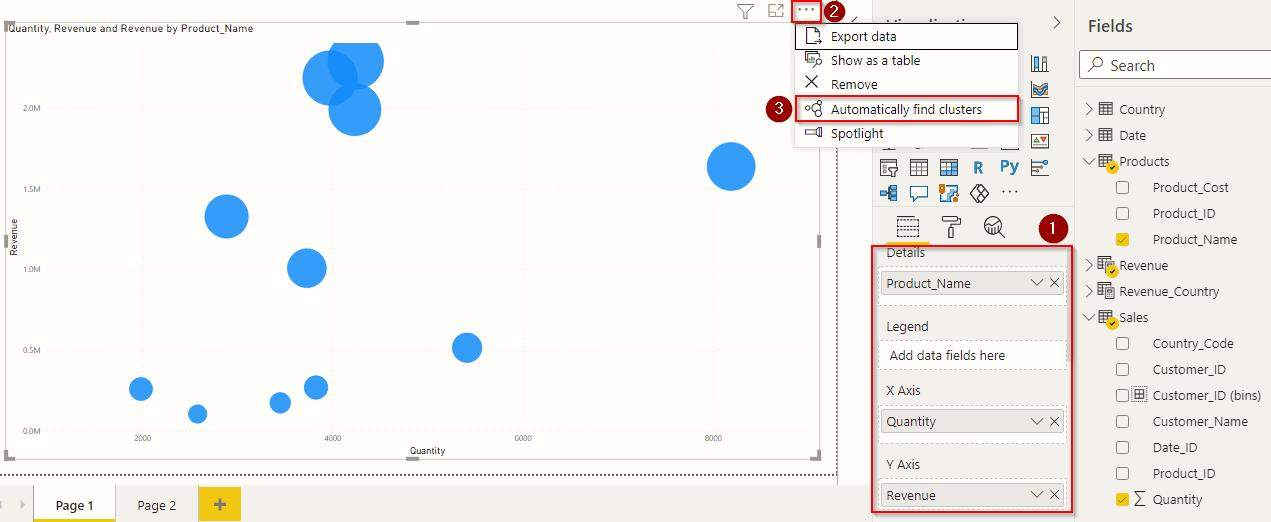 clustering in power bi