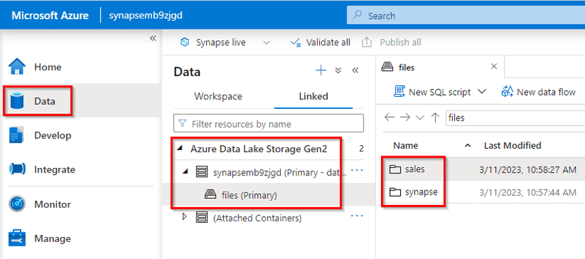 Analyze data in a data lake with Spark