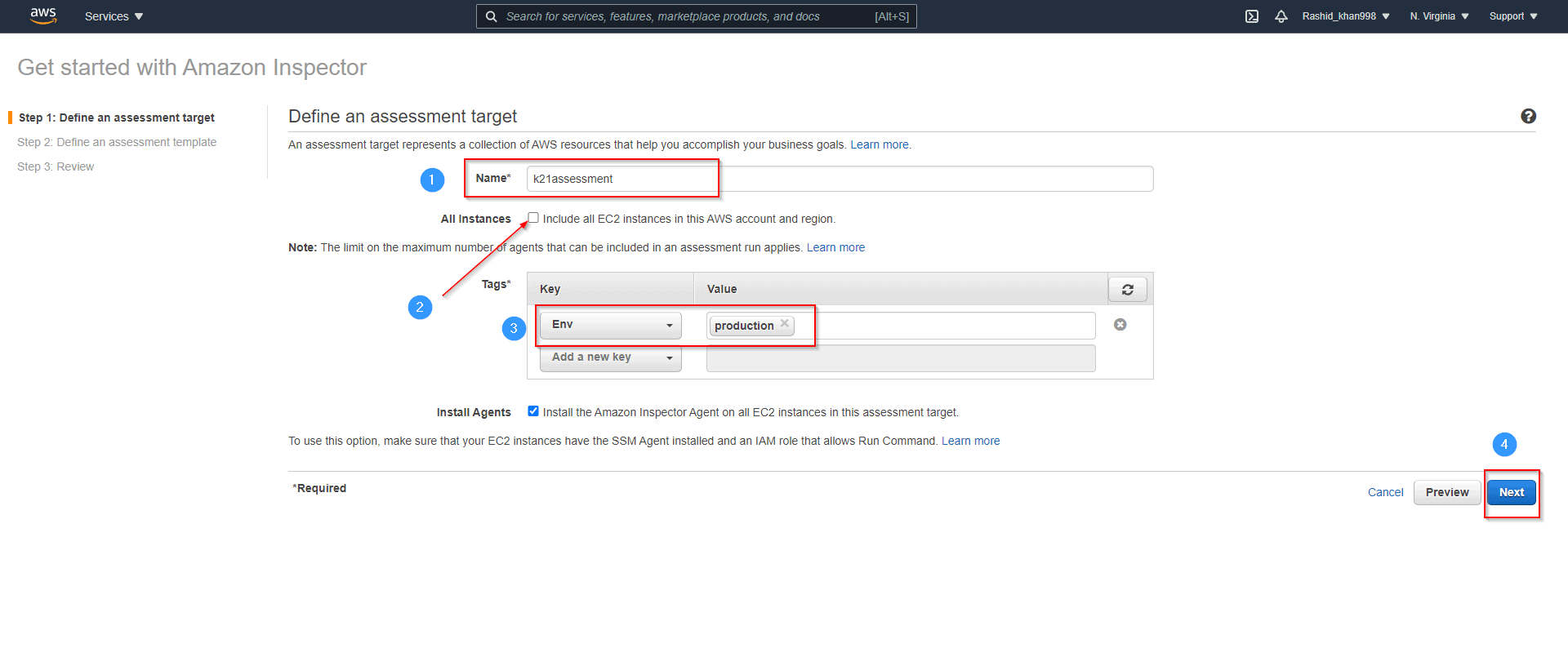 define assessment target