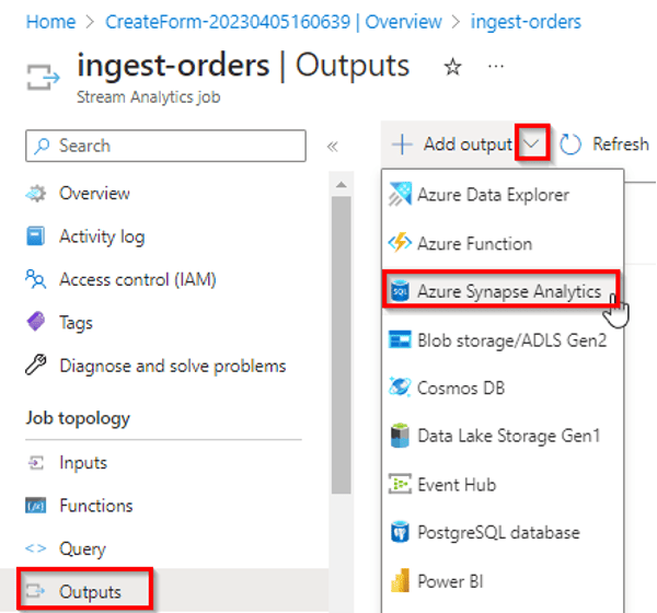 Ingest realtime data with Azure Stream Analytics and Azure Synapse Analytics