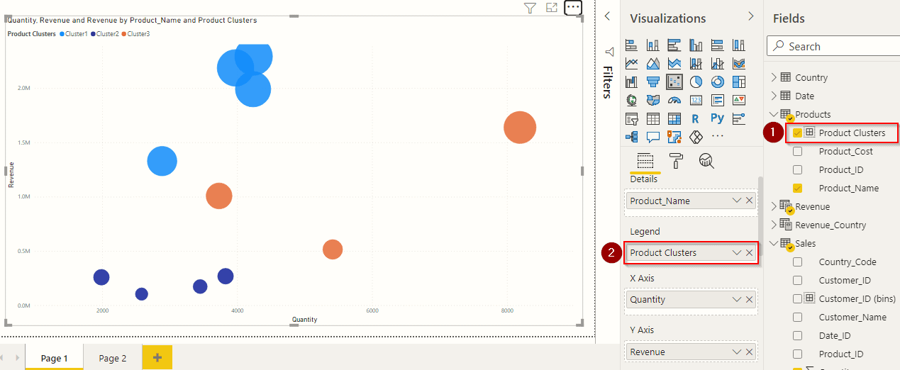 clustering in power bi
