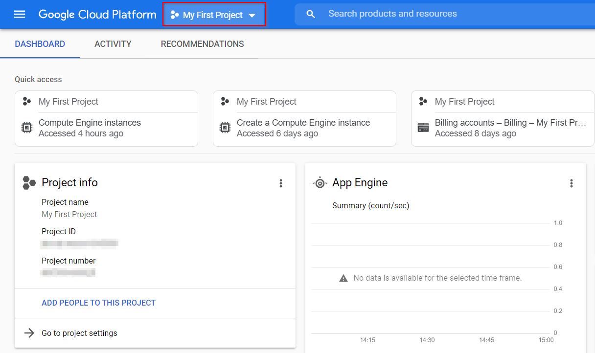 Create Google Cloud Project Step 1