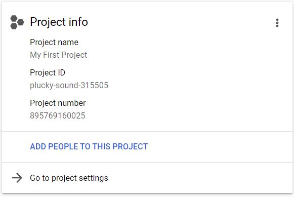 Google Cloud Projects Components