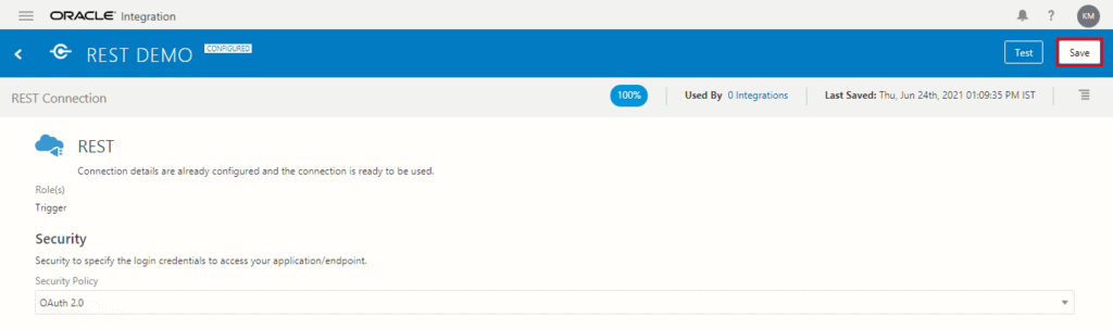Save REST Connection