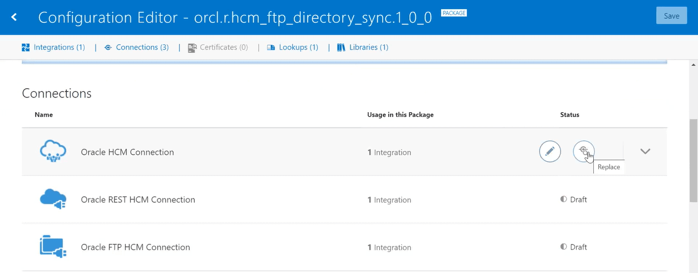 Configure Oracle accelerator and recipe editor page