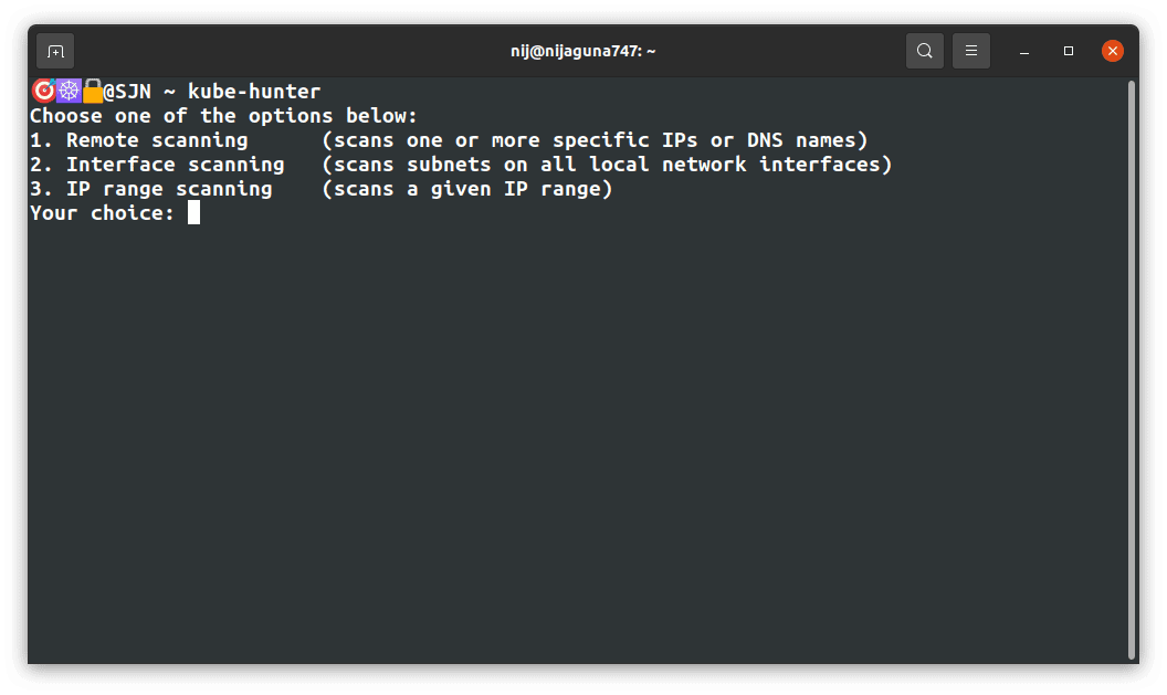 kube hunter CIS benhcmark