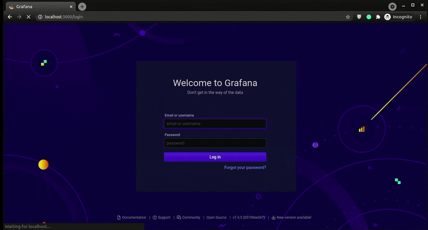 kubernetes prometheus grafana login