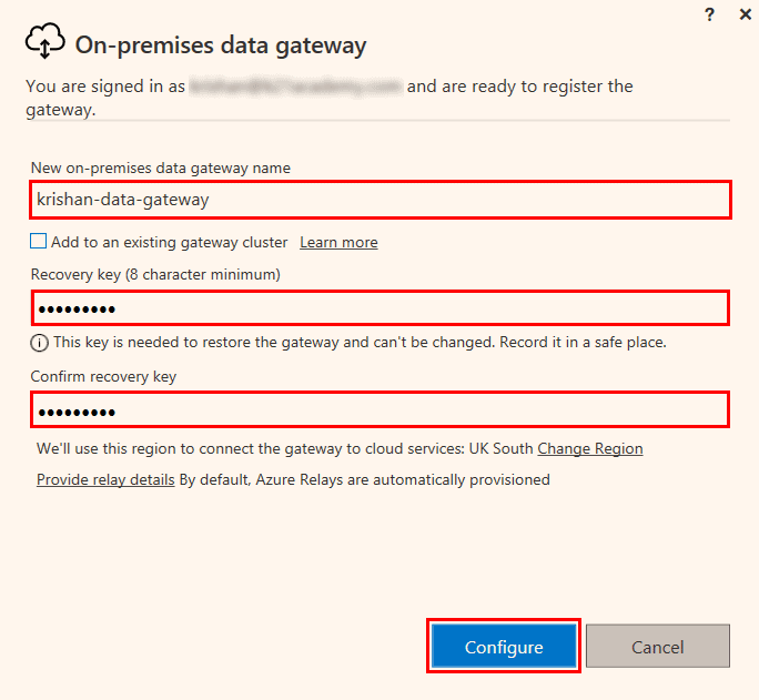 Configure Power BI Gateway
