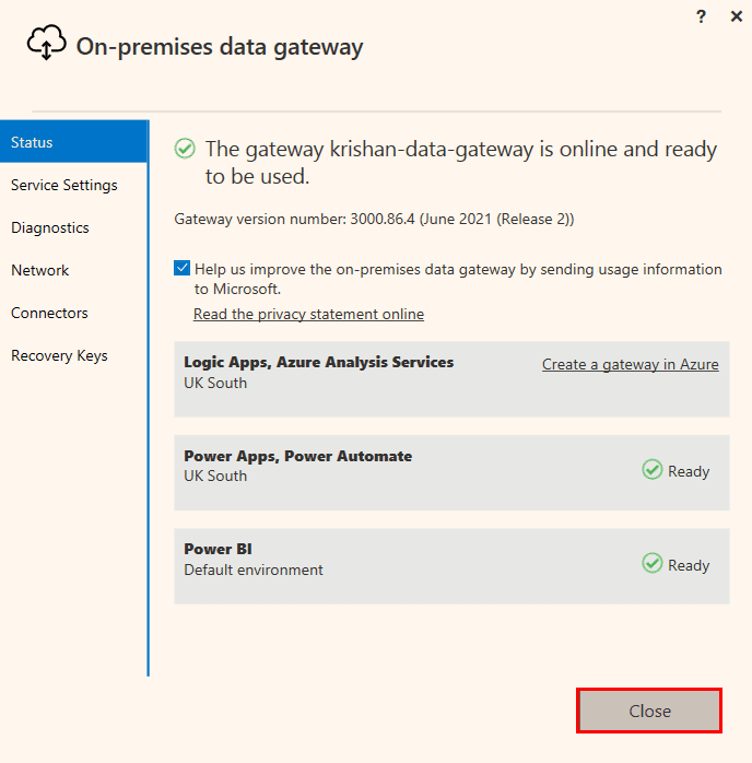 Configure Power BI Gateway