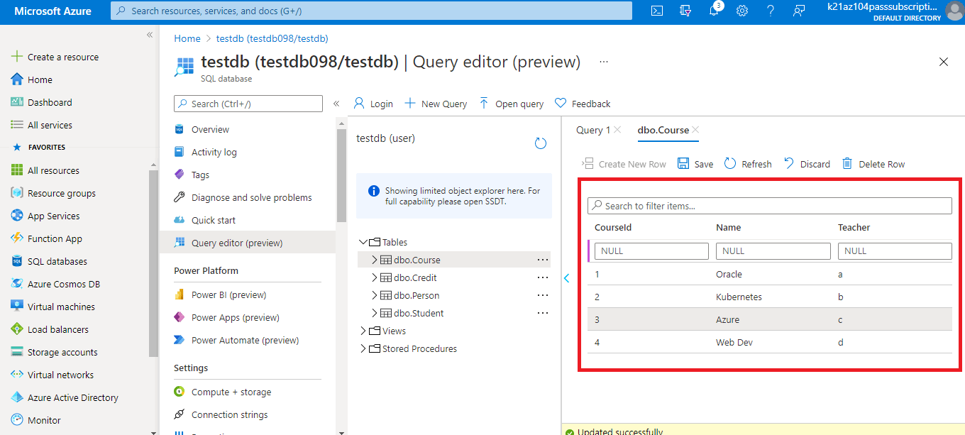 Adding rows in table