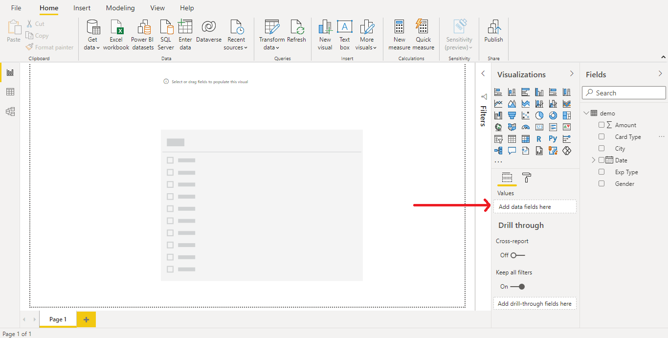 drag and drop field in field section