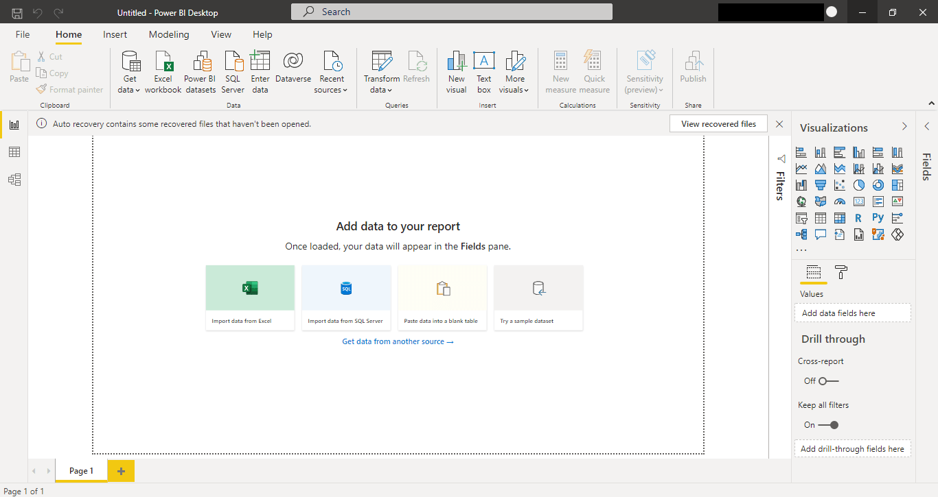 Opening Power BI Desktop App