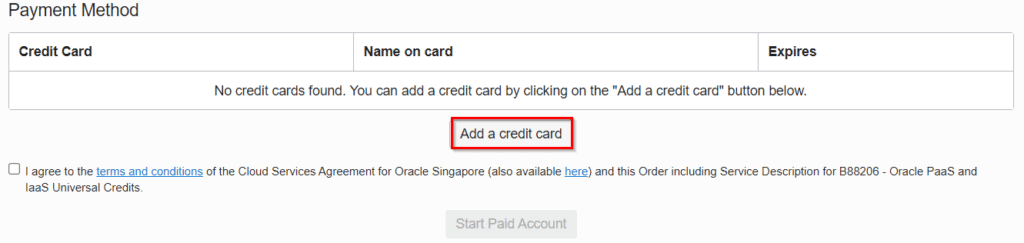 Payment method of payg