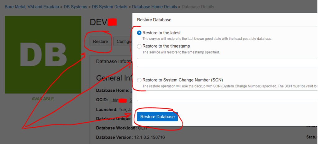 Restore Database