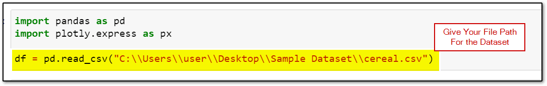 data visualization using Plotly: import dataset