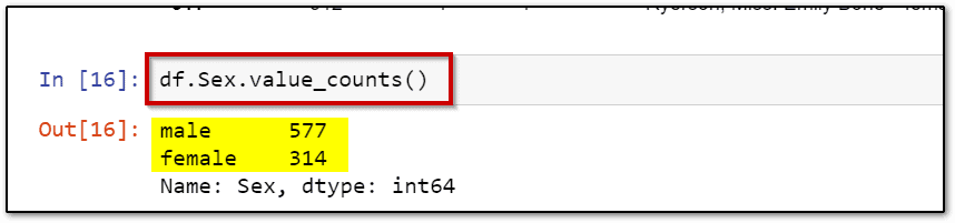 count value occurance