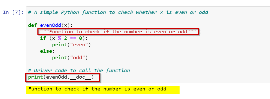 Python Functions: Docstring