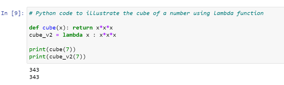Anonymous or lambda function