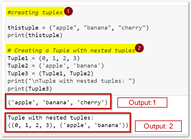 Tuple data type in python