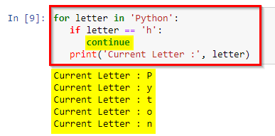 python: continue
