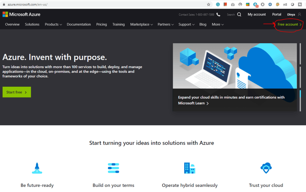 Azure Free Account