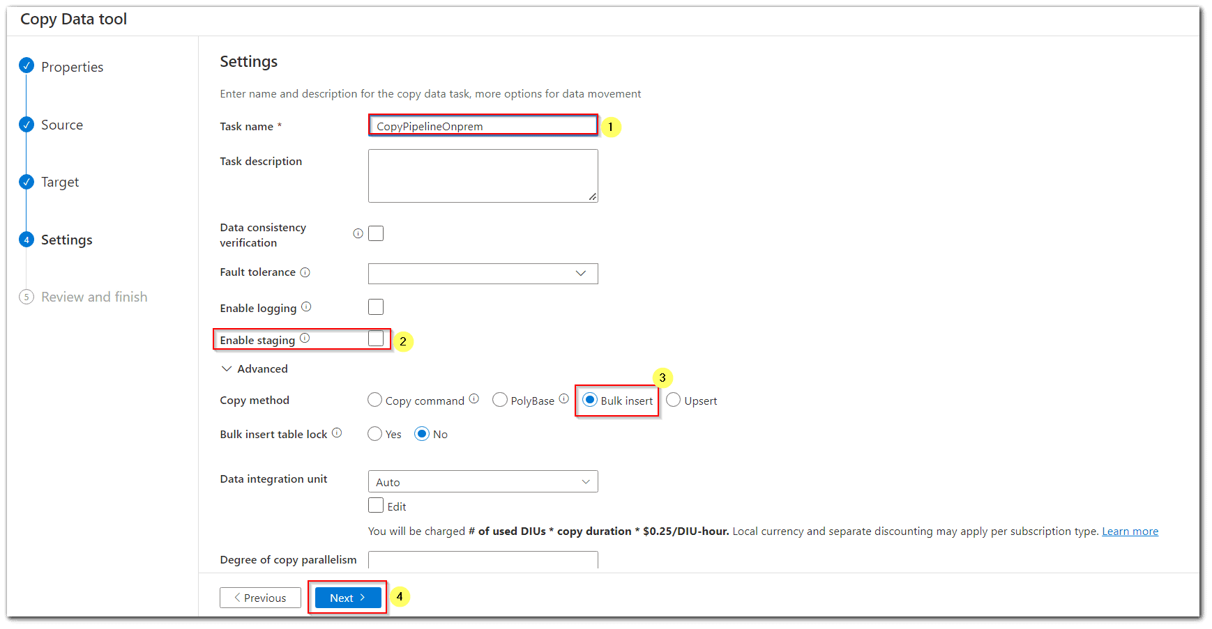 Performance-settings