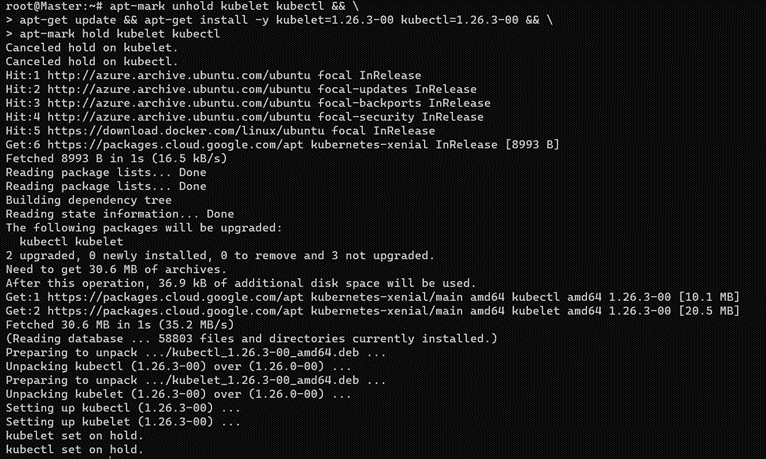 Kubectl, kubelet unhold