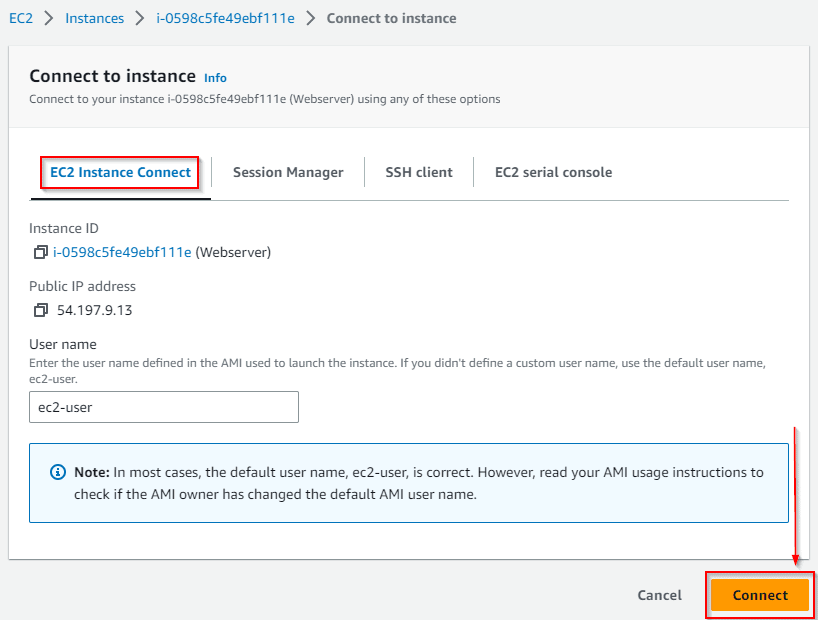AWS Linux EC2 Instance Connect