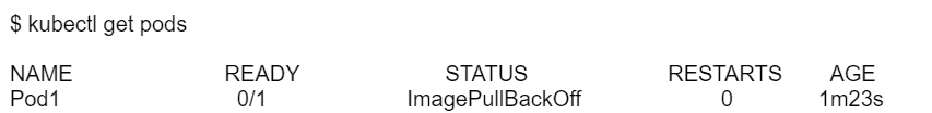 ImagePullBackOff