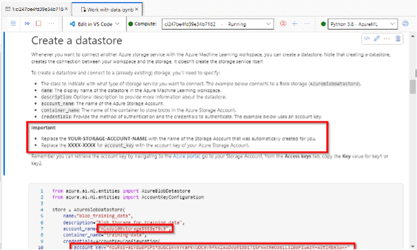 data in Azure Machine Learning