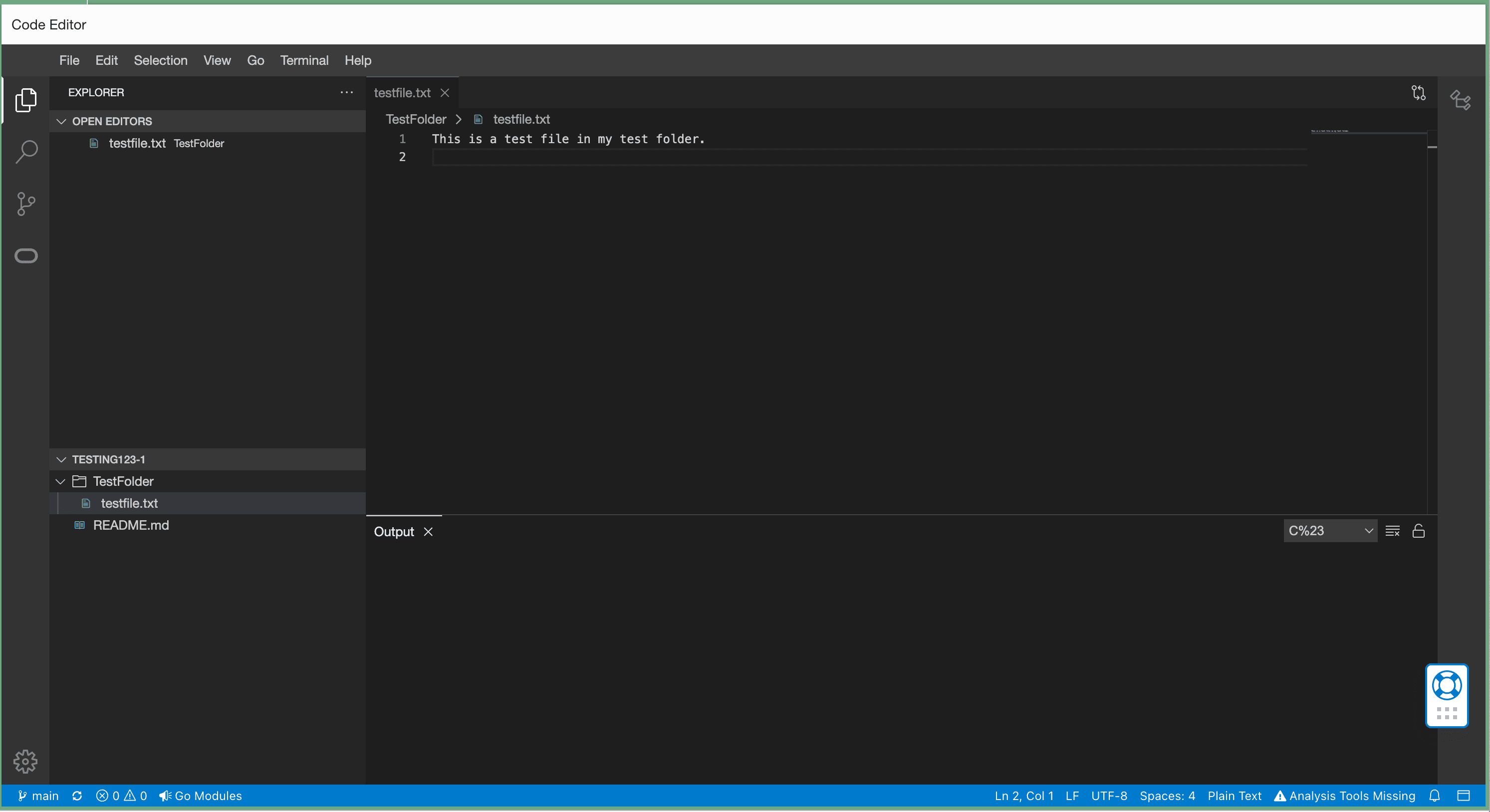 code editor UI 