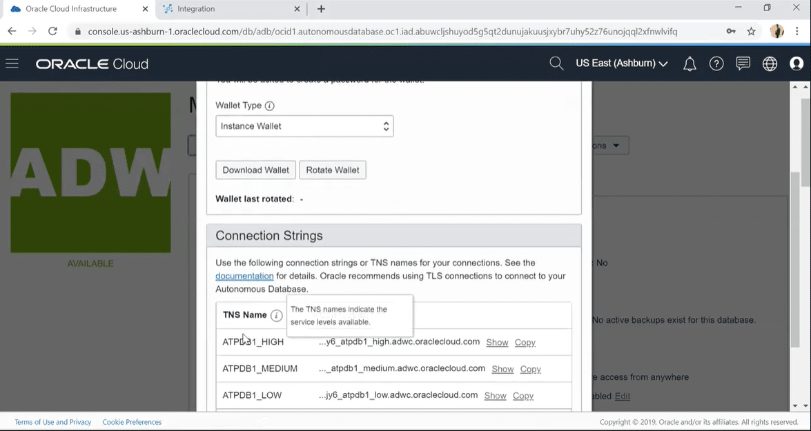 Download wallet button 