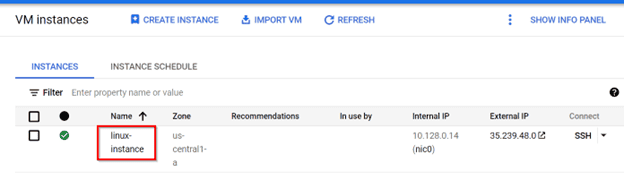 Linux VM Instances in GCP