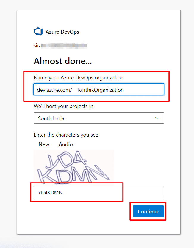 Organization name in Azure Devops