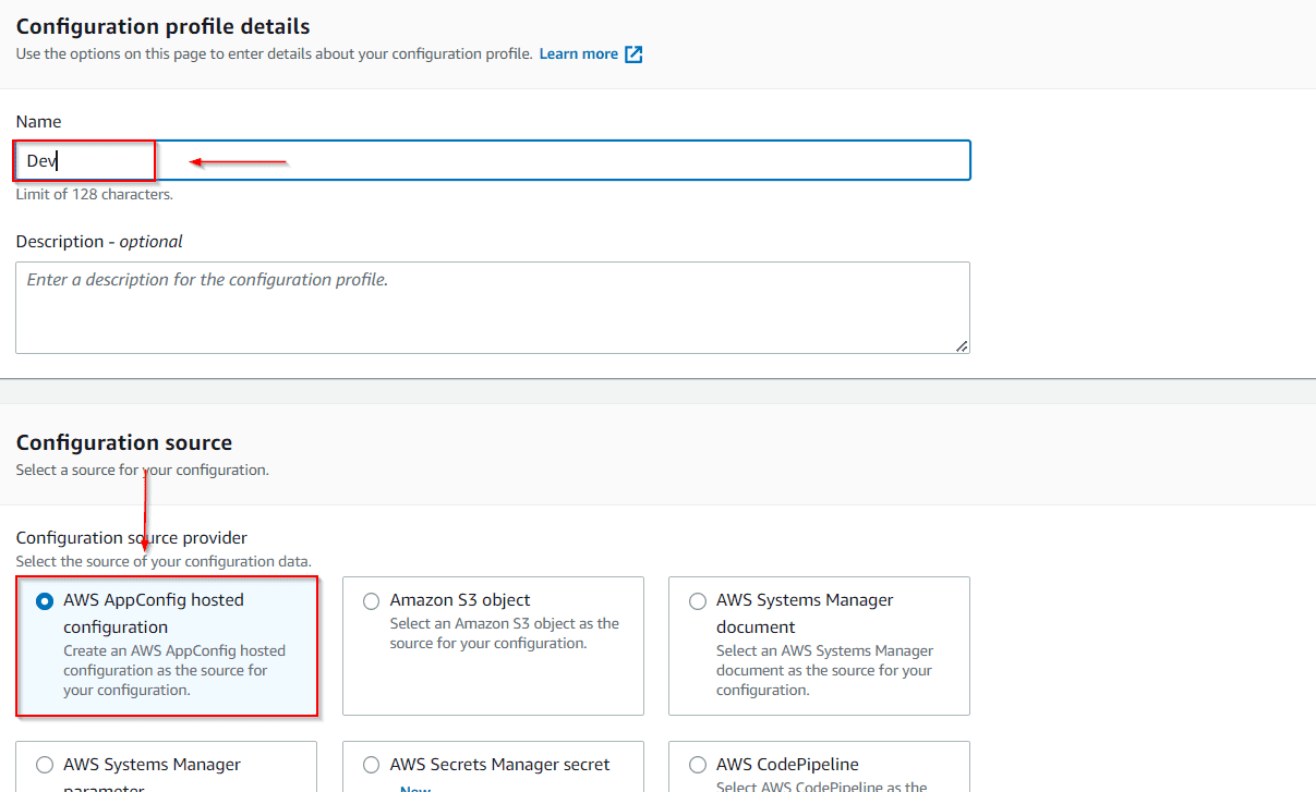AWS AppConfig hosted configuration