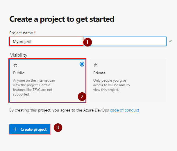create a project to get started