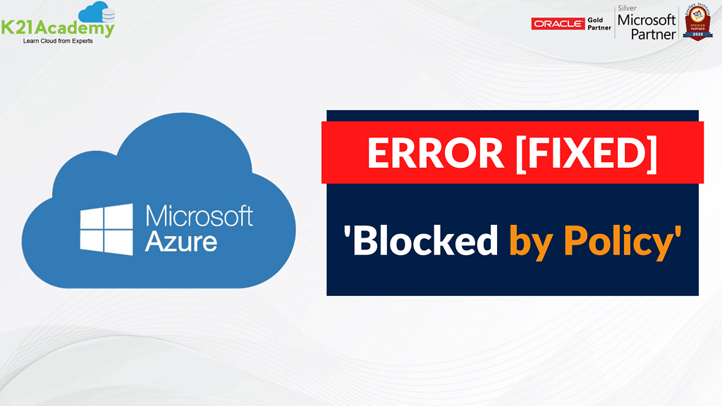 ERROr [fixed] Blocked by Policy